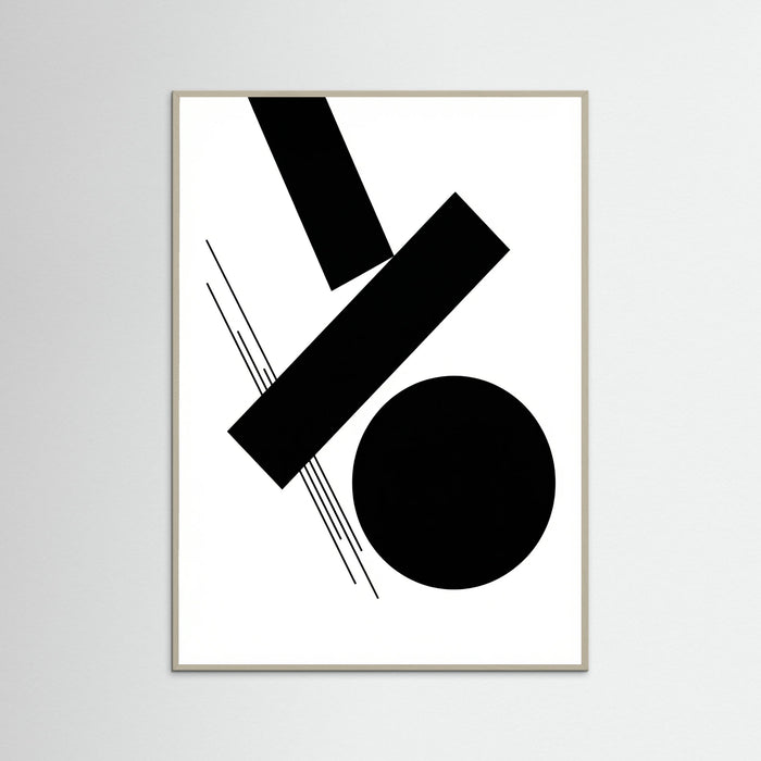 Grey Wood Art Print Beige
