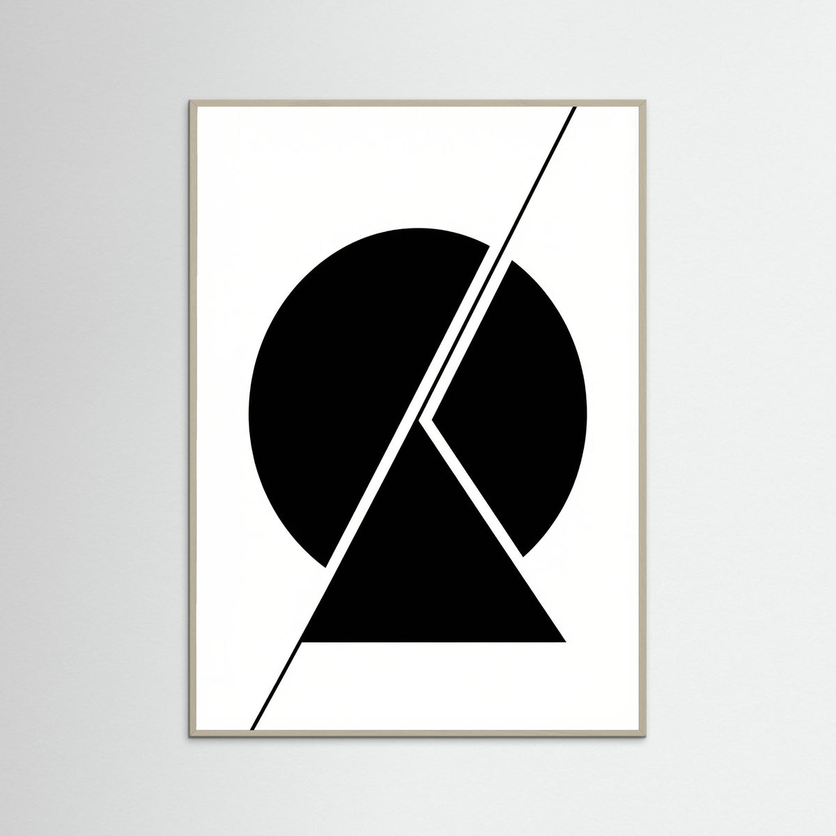 Grey Wood Art Print Beige