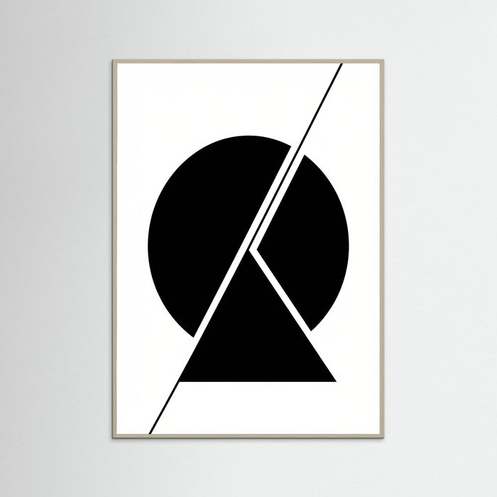 Grey Wood Art Print Beige