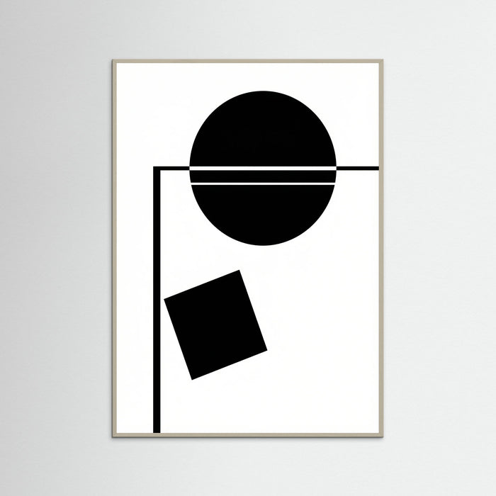 Grey Wood Art Print Beige