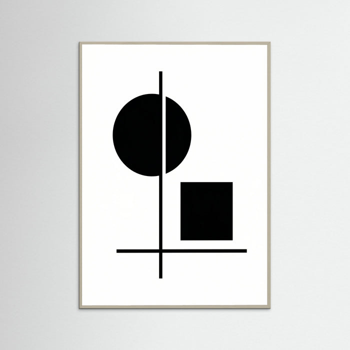 Grey Wood Art Print Beige