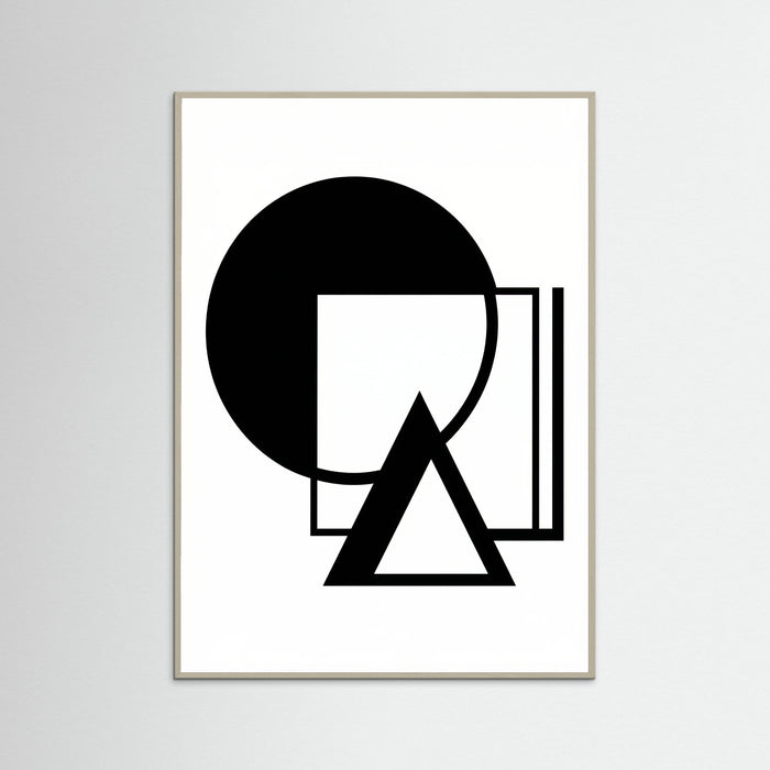 Grey Wood Art Print Beige