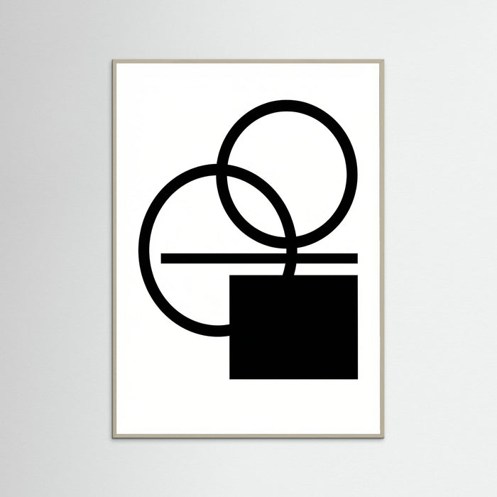 Grey Wood Art Print Beige