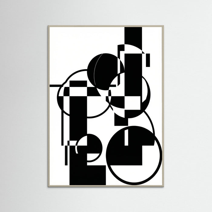 Grey Wood Art Print Beige