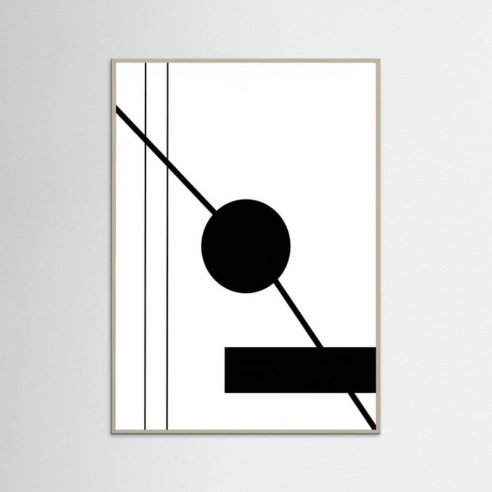 Grey Wood Art Print Beige