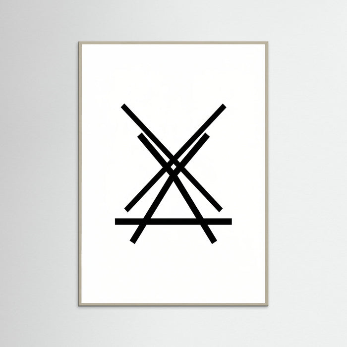 Grey Wood Art Print Beige
