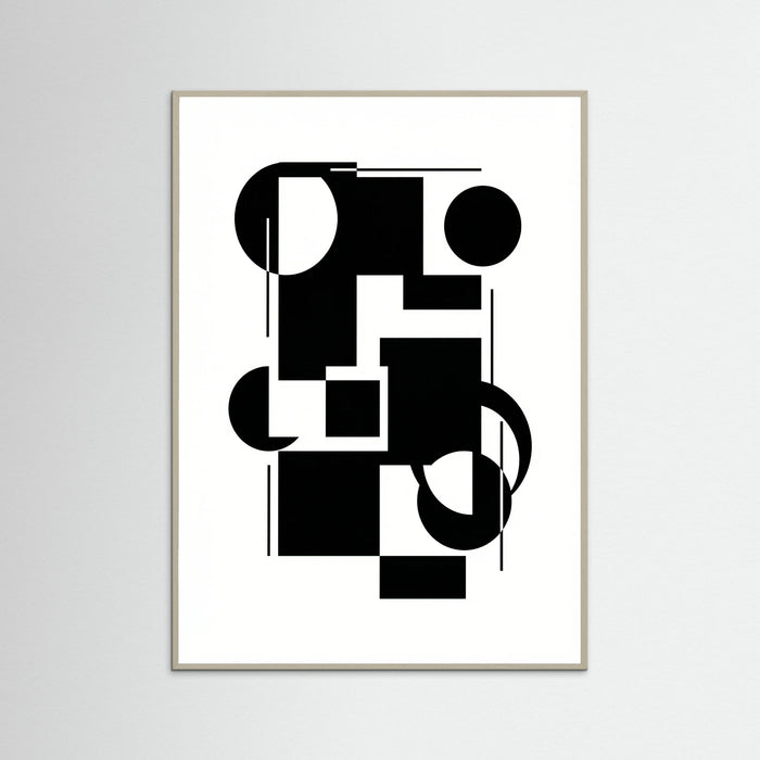 Grey Wood Art Print Beige