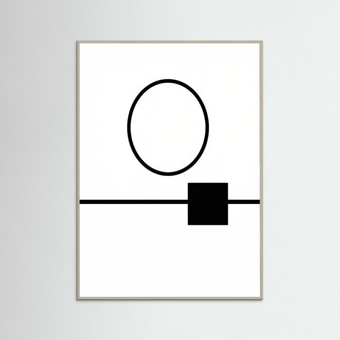 Grey Wood Art Print Beige
