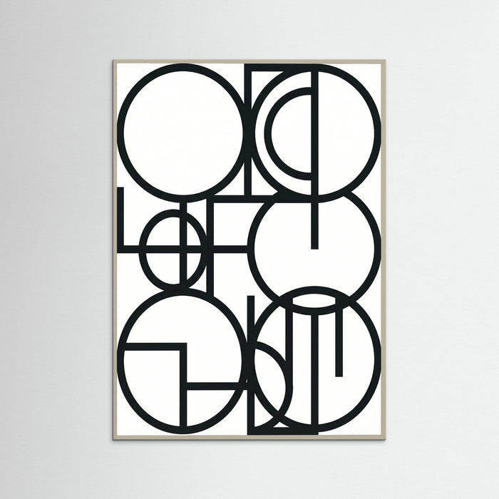 Grey Wood Art Print Beige