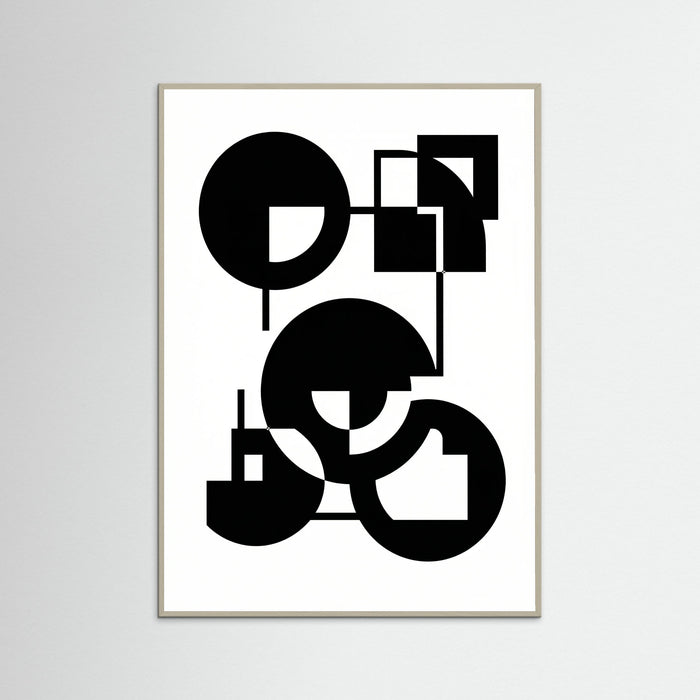 Grey Wood Art Print Beige
