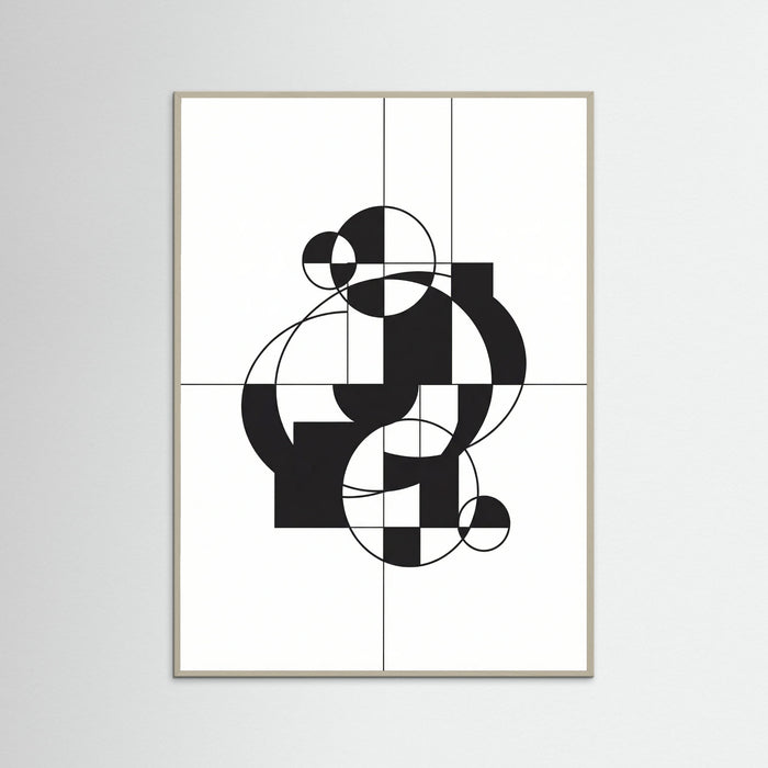Grey Wood Art Print Beige