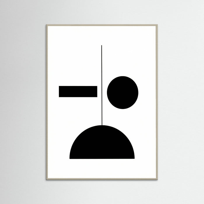 Grey Wood Art Print Beige