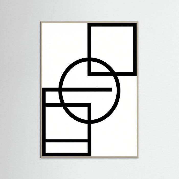 Grey Wood Art Print Beige