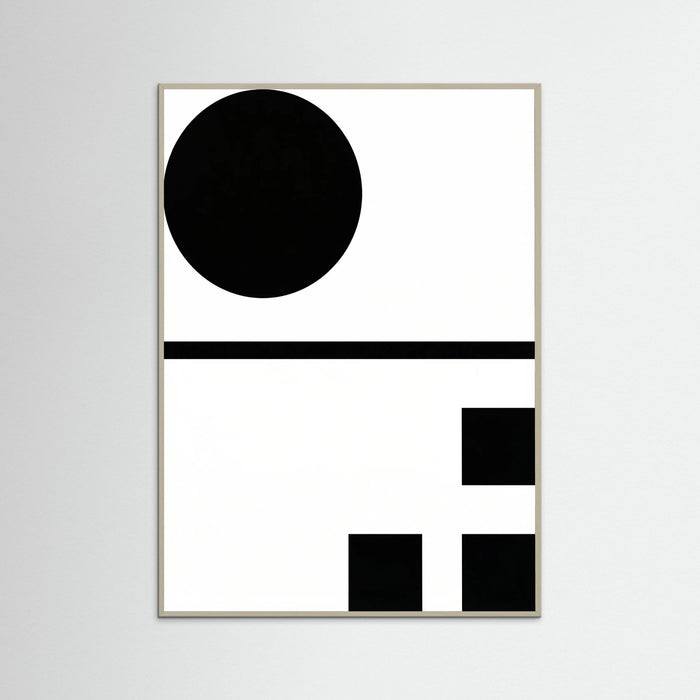 Grey Wood Art Print Beige