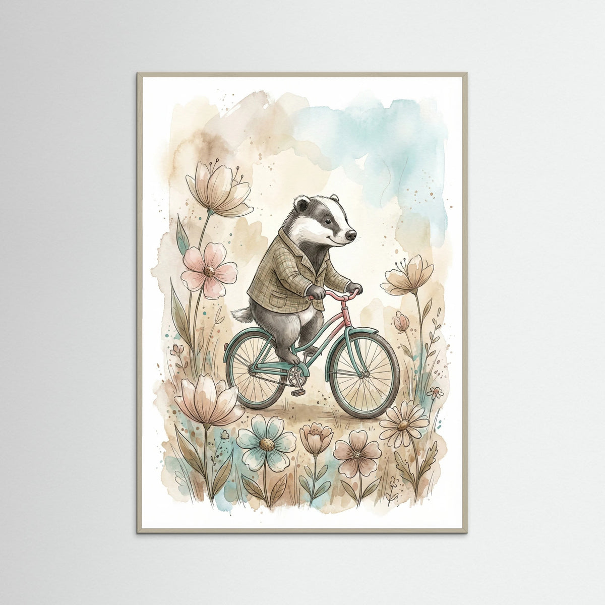 Grey Wood Aviator Bear