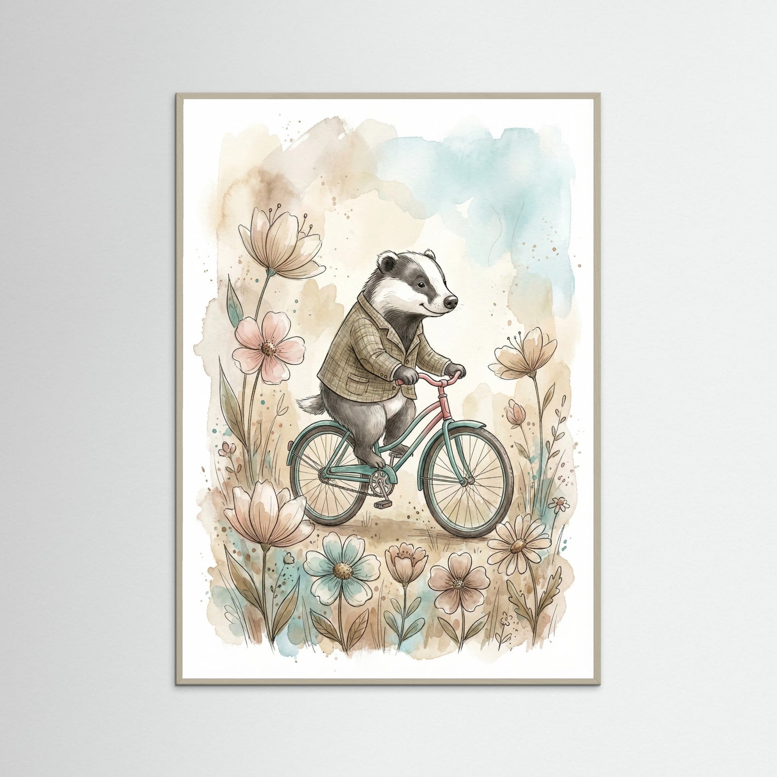 Grey Wood Aviator Bear