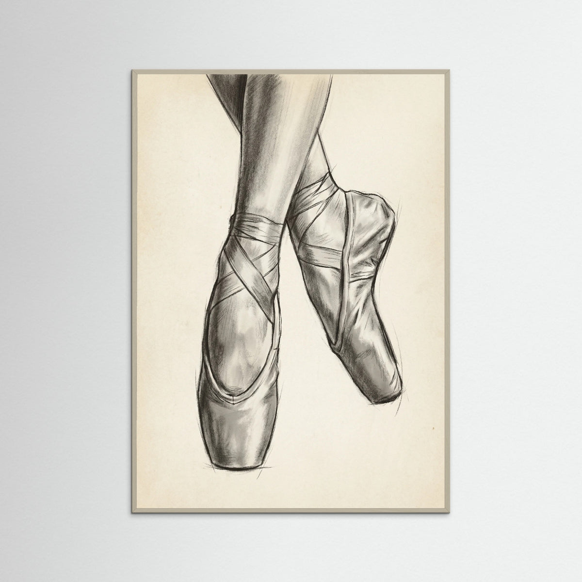 Grey Wood Ballet Dancer Study