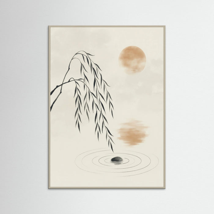Grey Wood Bamboo Moon Serenity