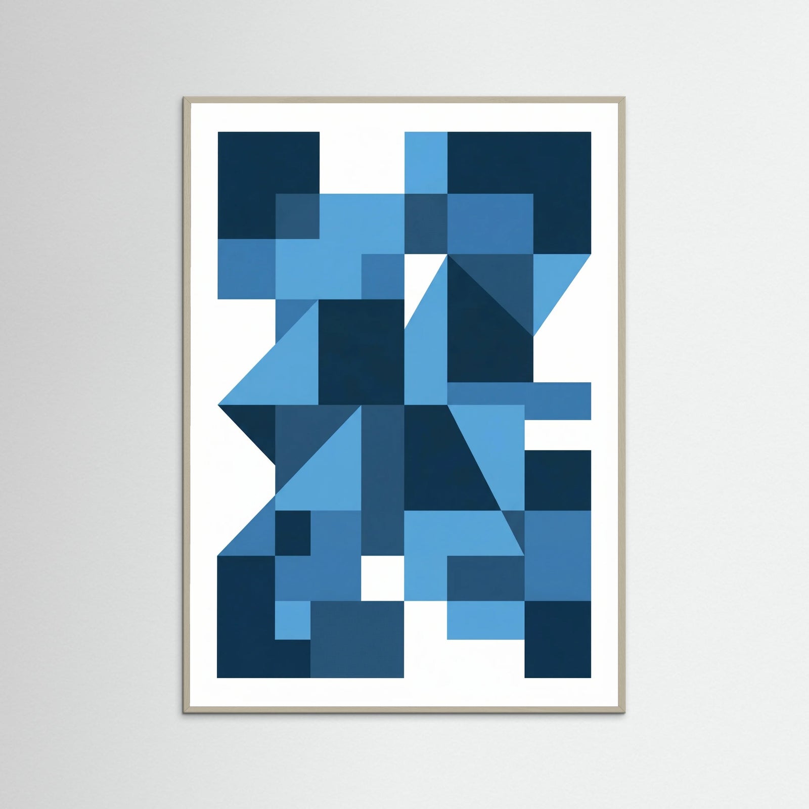 Grey Wood Bauhaus Blue Depths