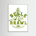 Grey Wood Belle Of The Brawl Cowgirl Wall Art Poster