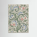 Grey Wood Berry Vine Pattern
