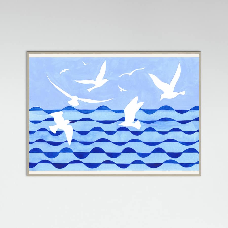 Poster Birds Over the Sea Clean Scan – poster e stampa artistica