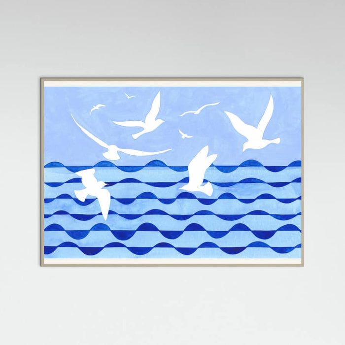 Poster Birds Over the Sea Clean Scan – poster e stampa artistica