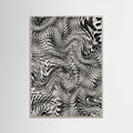Grey Wood Black And White Net Pattern Poster