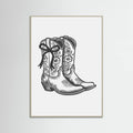 Black Cowgirl Boots with Bow Poster – Poster und Kunstdruck
