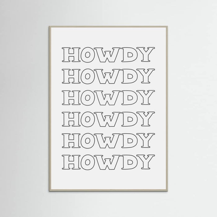 Black Howdy -juliste – juliste ja taidepainatus