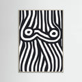 Plakat Black and White Striped Nude – plakat i druk artystyczny