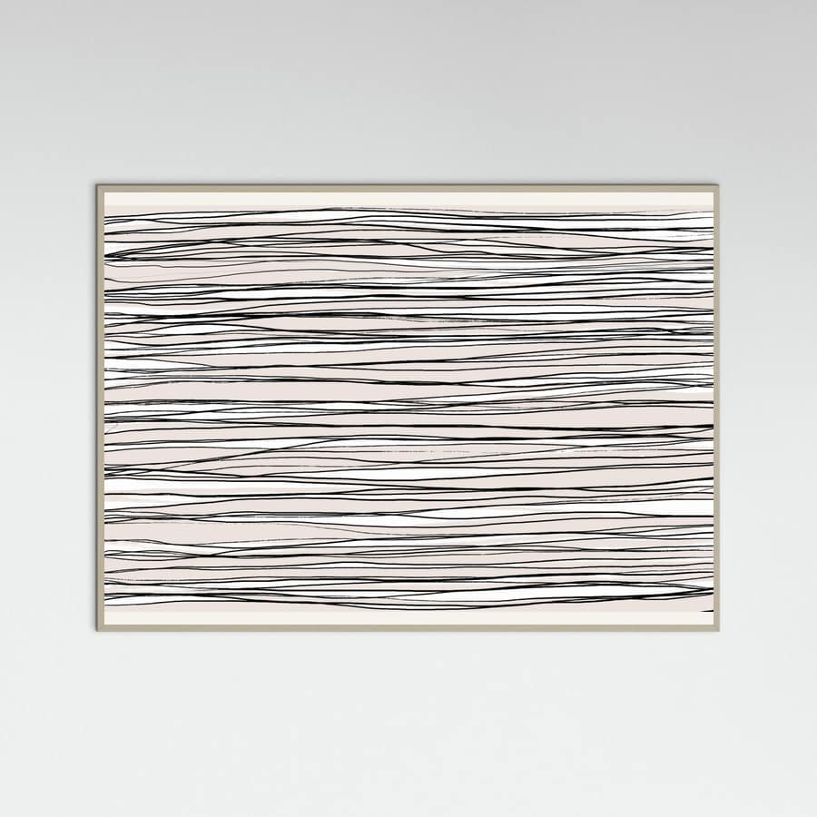 Black on Beige Lines Poster – poster and art print