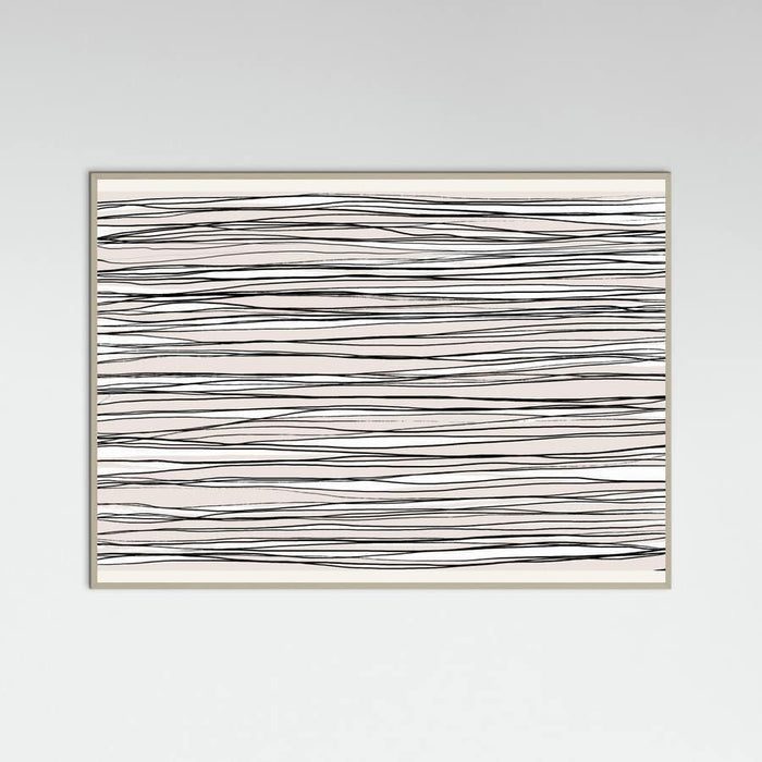 Black on Beige Lines Poster – poster and art print
