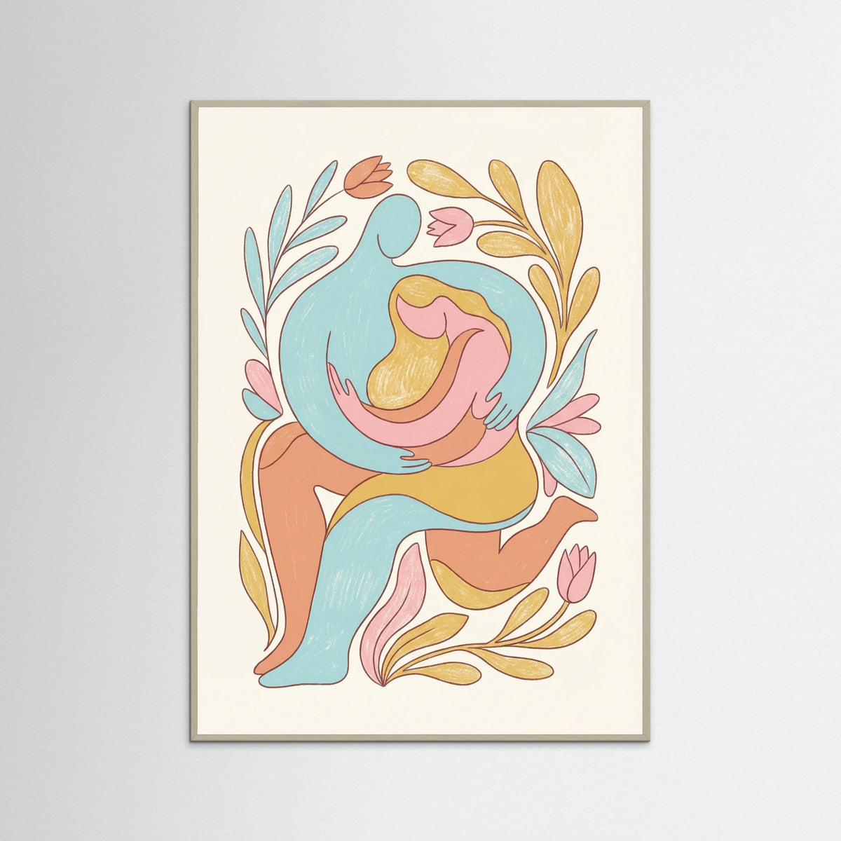 Grey Wood Bloom Faces