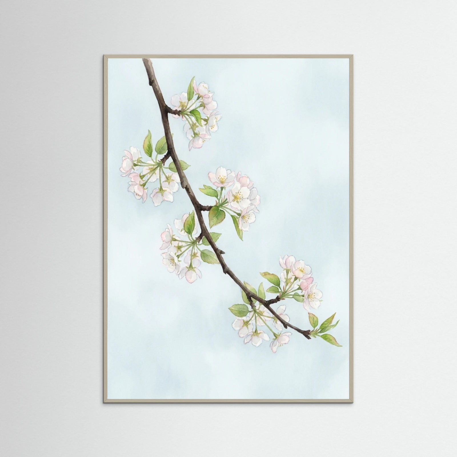 Grey Wood Blossoms Serenity