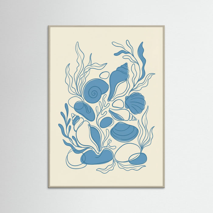 Grey Wood Blue Bloom Study