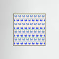 Poster Blue Crabs Nautical Pattern – poster e stampa artistica