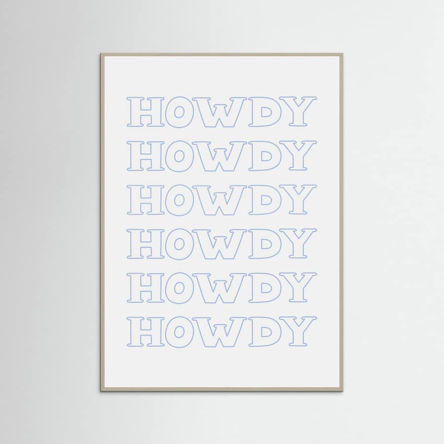 Plakat Blue Howdy – plakat i druk artystyczny