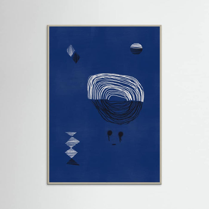 Blue Line Sketch Poster – plakat og kunsttryk