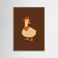 Grey Wood Bo the Cowboy Duck Poster