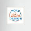 Boat Drinks Cocktail Drinking Otter Poster – Poster und Kunstdruck