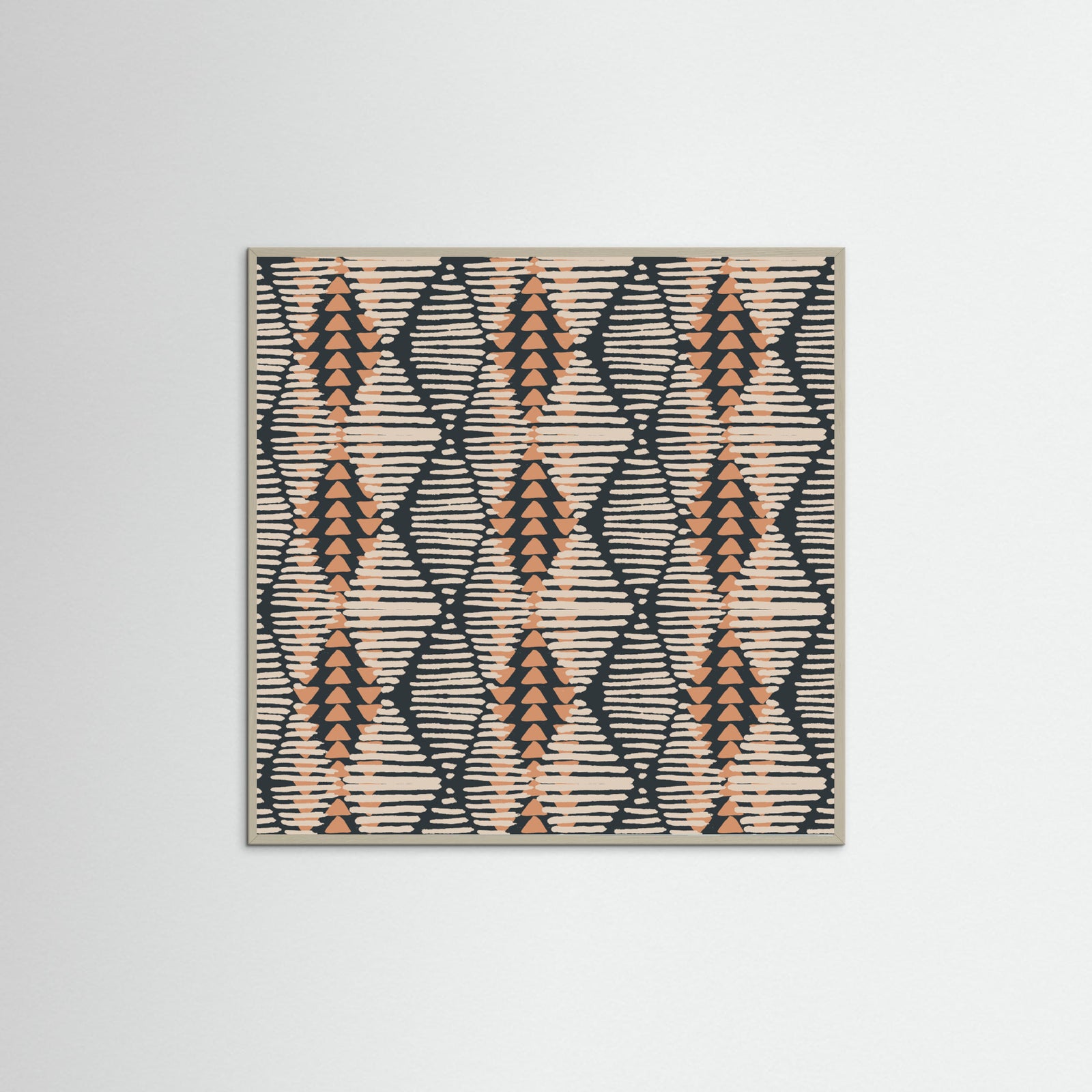 Grey Wood Boho Lines Poster