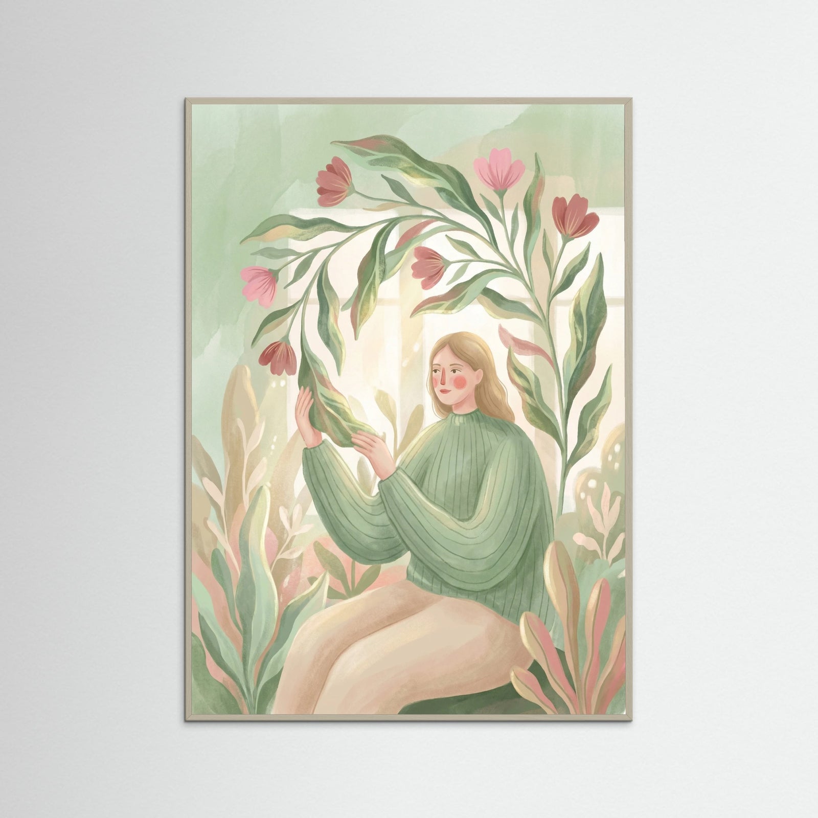 Grey Wood Botanical Bloom