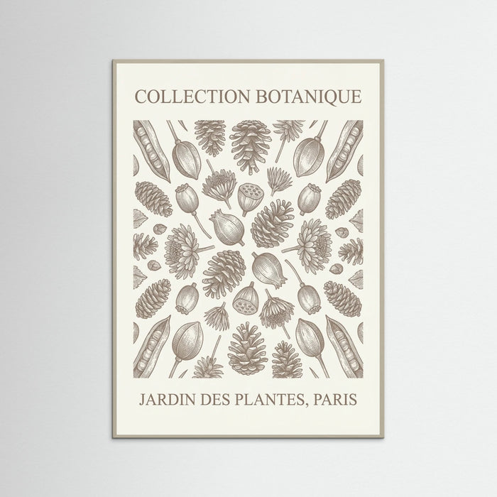 Grey Wood Botanical Etchings