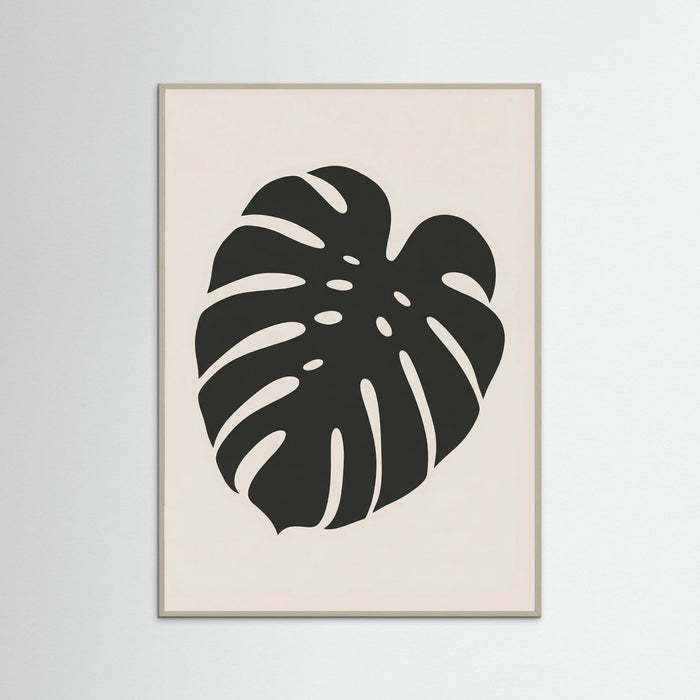 Grey Wood Botanical Silhouette