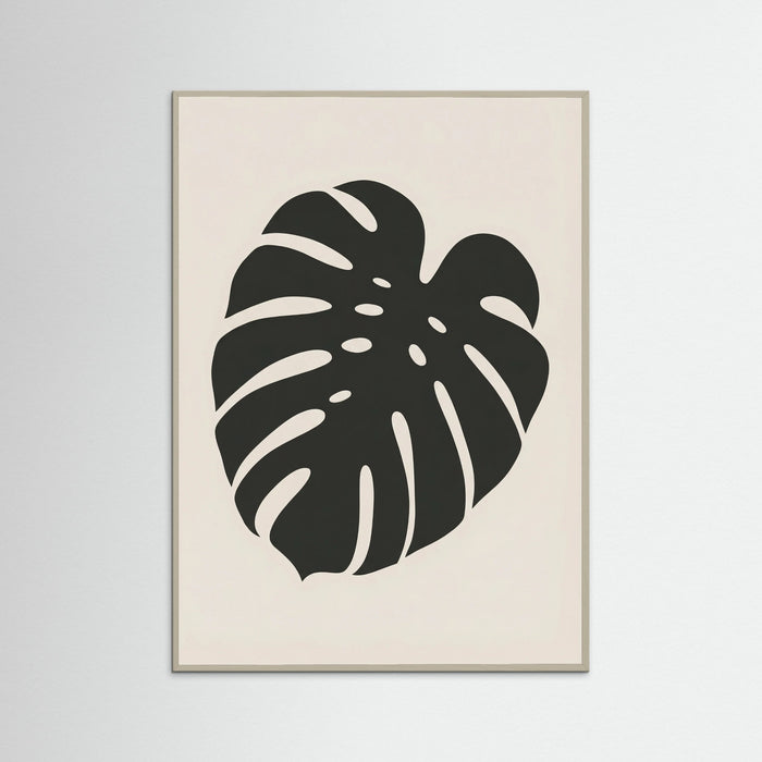 Grey Wood Botanical Silhouette