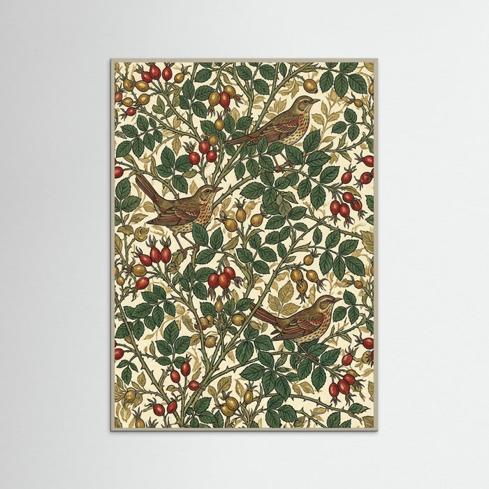 Grey Wood Botanical Tapestry