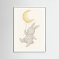 Grey Wood Bunny Moon Balloon