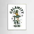 Grey Wood Calamity Gin Funny Retro Western Cowgirl Art Poster
