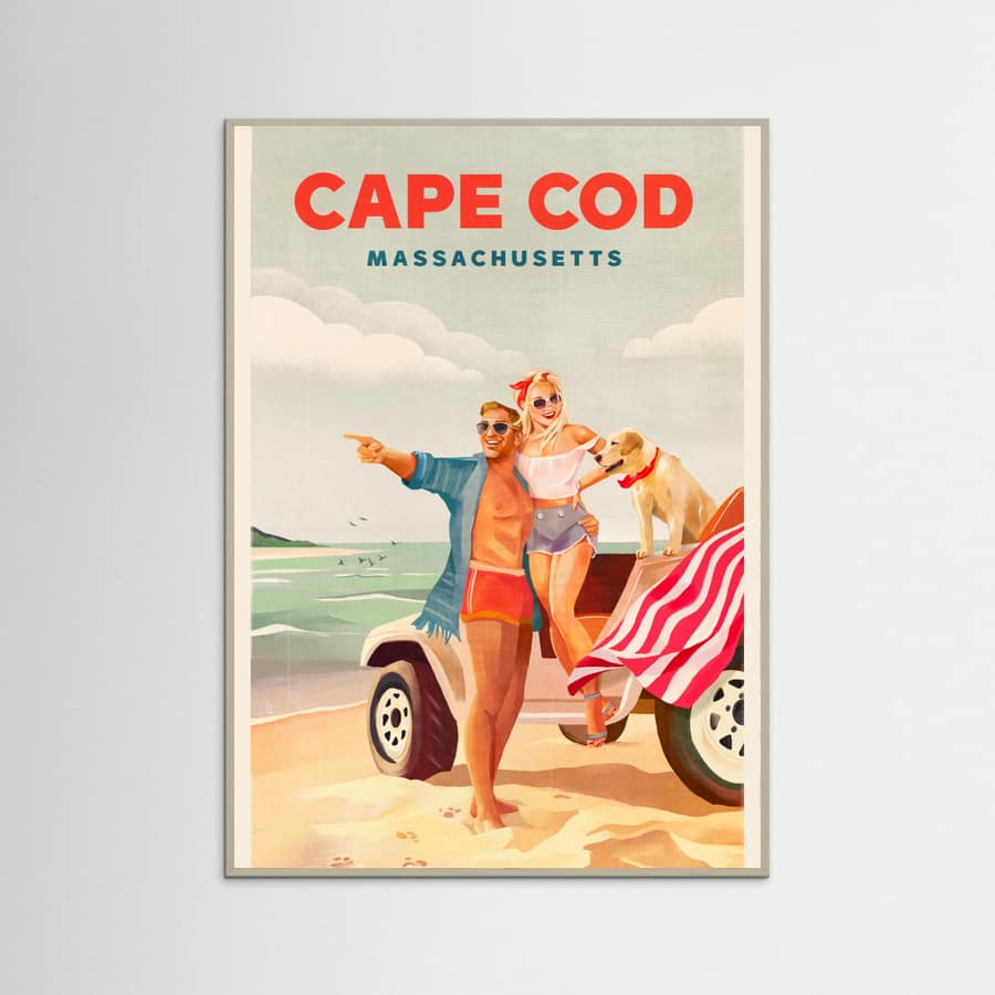 Grey Wood Cape Cod Massachusetts Summer Beach Art Poster